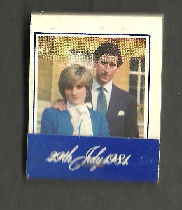 1981 Royal Wedding Matches, Charles and Princess Diana,