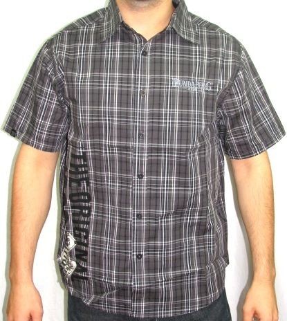 120918 BUNDABERG RUM BUNDY CHECKED SHIRT THE ORIGINAL 1988 L