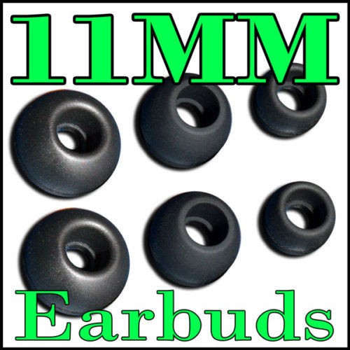 10 Replacement 11MM In Ear Buds Tips Covers Gels Plugs