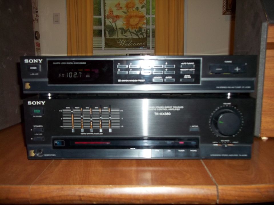 Sony TA AX380 125 watt per channel Amp with ST JX380 tuner (( price 