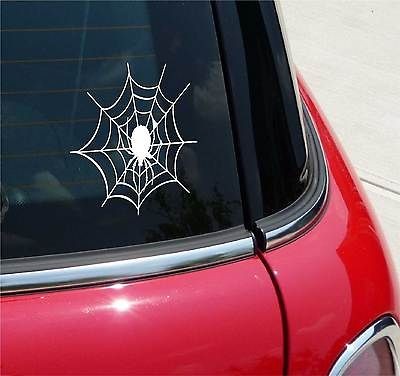 SPIDER IN WEB SPIDERS SPIDERWEB GRAPHIC DECAL STICKER VINYL CAR WALL