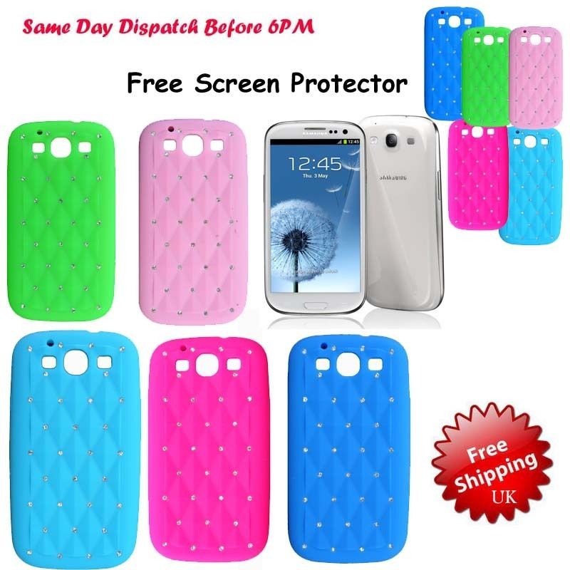 For Samsung Galaxy S3 SIII S111 i9300 Diamond Gel Soft Silicone Phone 