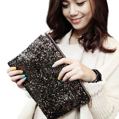 Dazzling Glitter Sparkling Shiny Sequins Evening Party Bag Handbag 