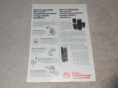 rTr SPeaker Ad, 1978, 600d,300d,100d​, Article, 1 pg