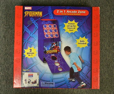 SPIDER MAN 2 IN 1 ARCADE ZONE TIC TAC TOE & SKEEBALL PLAYHUT EASY SET 