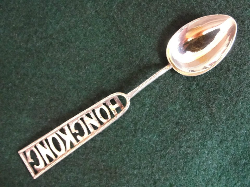 Sterling Silver Souvenir Spoon Hong Kong, 1900