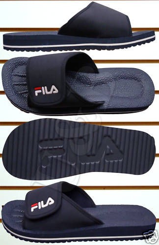 FILA CLASSIC VELCRO SLIDE SANDAL NAVY BLUE MEN SIZE