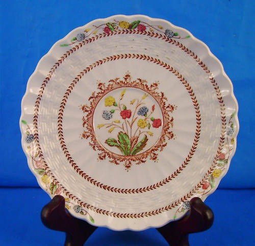 SPODE COWSLIP DEMITASSE 4 3/4 SAUCER WICKER EMBOSSED