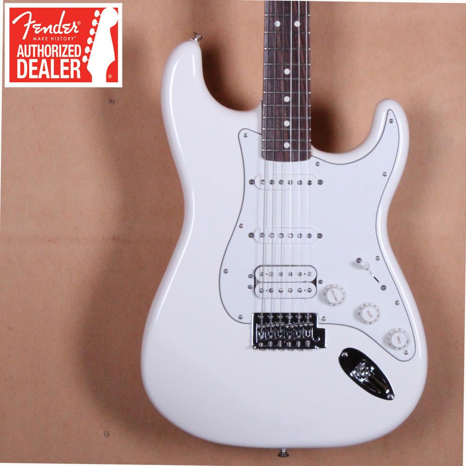 Fender Standard Stratocaster HSS Arctic White Rosewood Fretboard Brand 