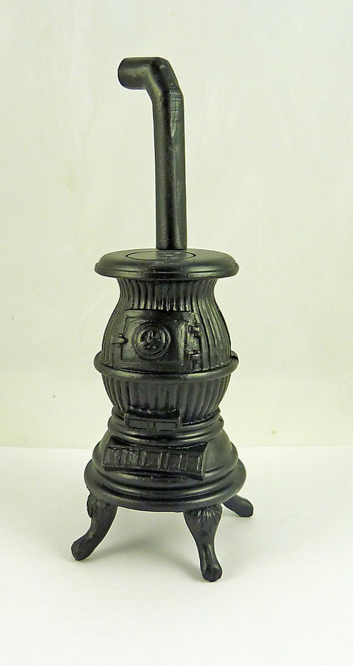 Dollhouse Miniature Black Pot Belly Stove