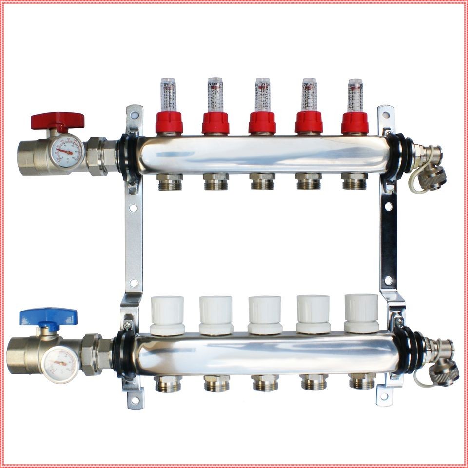 Loop/Port Stainless Steel PEX Manifold Radiant Heating