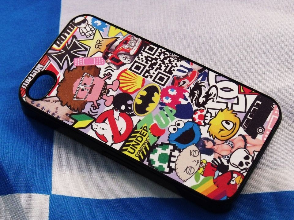 Stickerbomb I i Phone 4 4S Case Cover Sticker bomb EURO VAG JDM DRIFT 