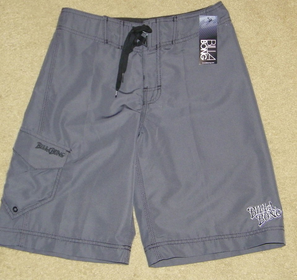 New Mens Billabong Swim Boardies (Gray; Surf; Board Shorts)   Size 28