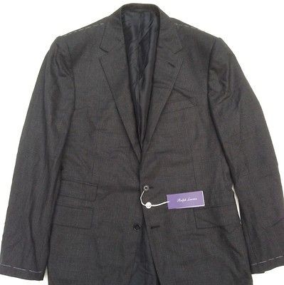 40 L RALPH LAUREN PURPLE LABEL GRAY CASHMERE WOOL SUIT 4,995$ New