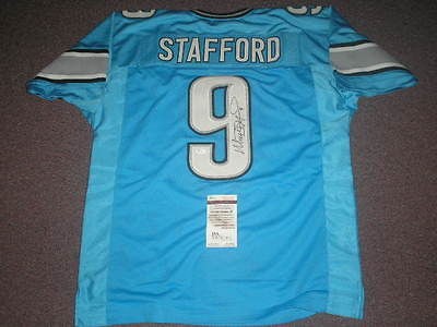 MATT MATTHEW STAFFORD Signed #9 Football JERSEY Auto Detroit Lions 