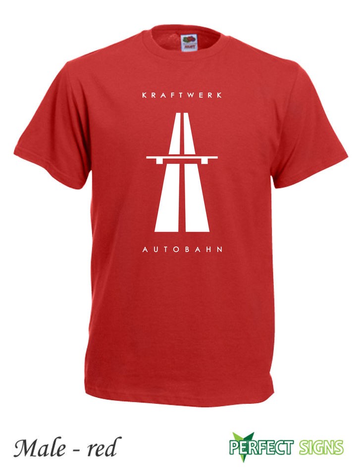 KRAFTWERK Autobahn Retro T SHIRT S 2XL FREE P&P   red