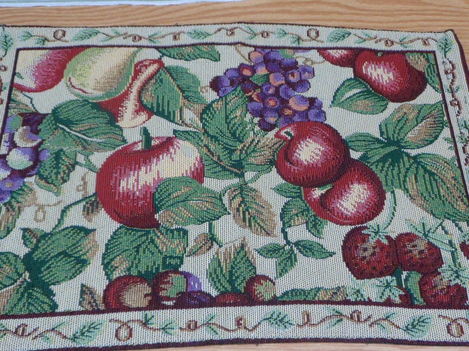 NEW TAPESTRY FRUITS THROW PILLOW 12 X 18