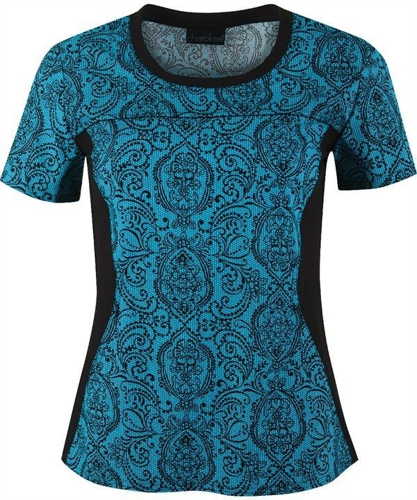 Scrubs Cherokee Flexibles Print Top Lacy Day 2983C LCDA Buy 3 Ship $ 