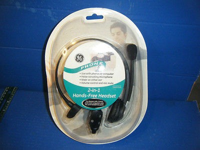 GE HEADSET WITH MICROPHONE FOR PHONE   COMPUTER GOOD FOR SKYPE $9 