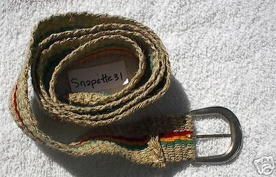 HEMP BELT~RASTA~REG​GAE~JAMAICA~RE​D, GOLD, GREEN   NEW