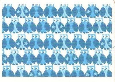 Baby Blue Owls Background Edible Image ~ Edible Image Icing Cake 