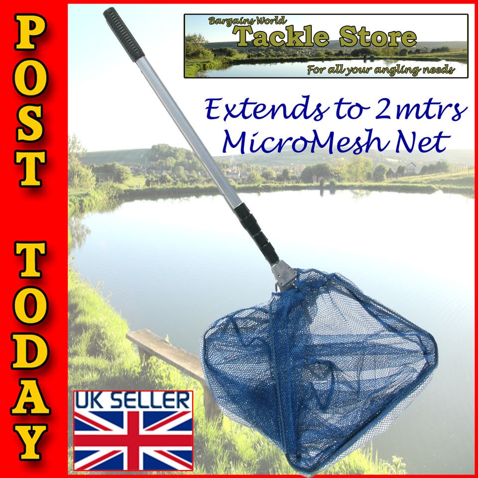 TELESCOPIC LIGHTWEIGHT FOLDING FISHING LANDING NET 78 EXTENDING POLE 