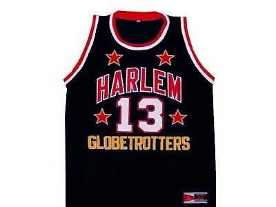 WILT CHAMBERLAIN HARLEM GLOBETROTTERS JERSEY NEW BLACK ANY SIZE