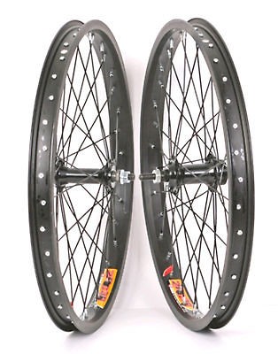 BICYCLE WHEELS, 20, BLACK, 3/8, 36S, ALLOY, NEW #884