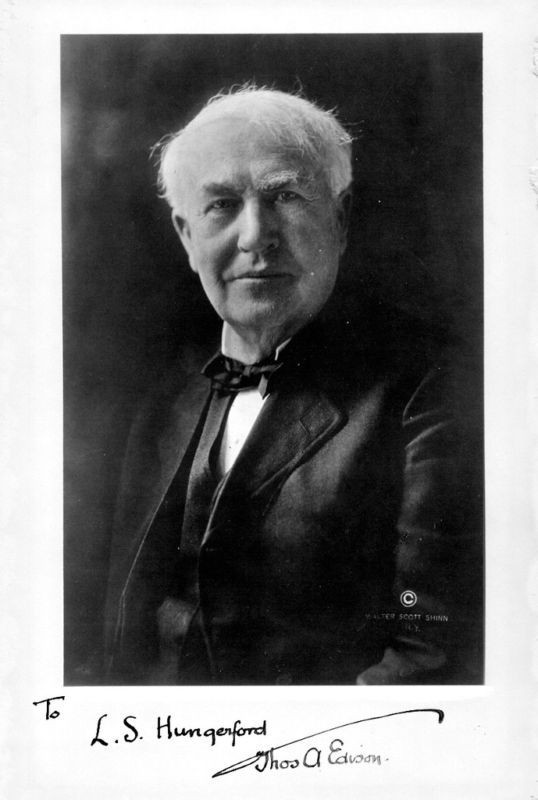 thomas edison autograph in Science, Inventor