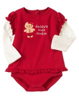   GYMBOREE GINGERBREAD GIRL NEWBORN INFANT WINTER KNIT BODYSUITS TOPS