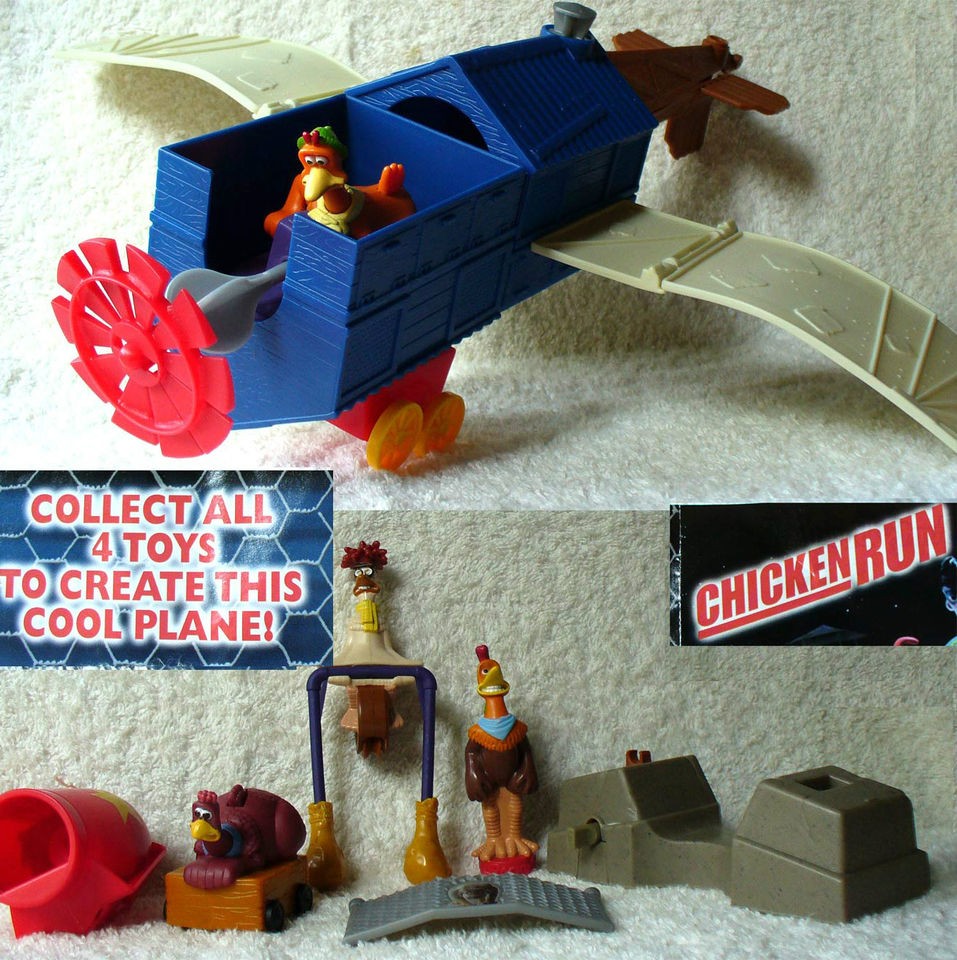 Burger King 2000 Chicken Run 4 Toys set sealed  cake 