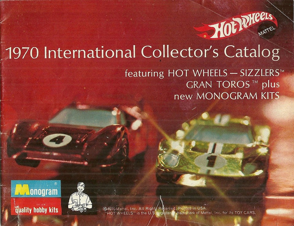 Hot Wheels Mattel 1970 Catalog Monogram Hobby Kits Model Cars