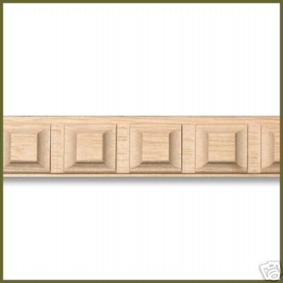 8ft, 5pc Total 40ft. Red Oak Wood Square Key Molding, Trim 