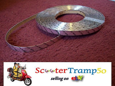 Chrome FLAT TRIM 1/2 x 50 foot coil With 3M ADHESIVE BACKING