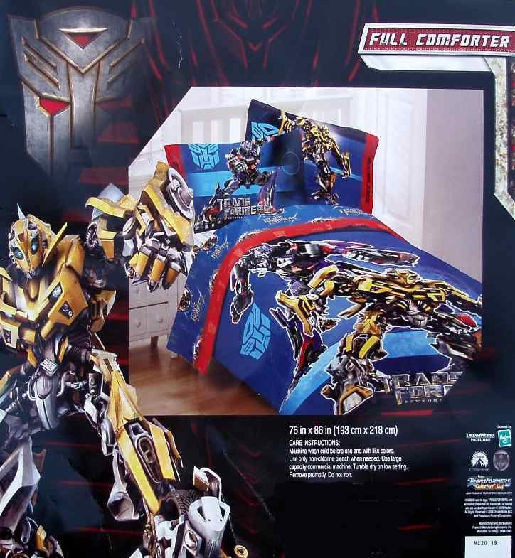 TRANSFORMERS TRANSGEAR FULL COMFORTER SHEETS 5PC BEDDING SET NEW