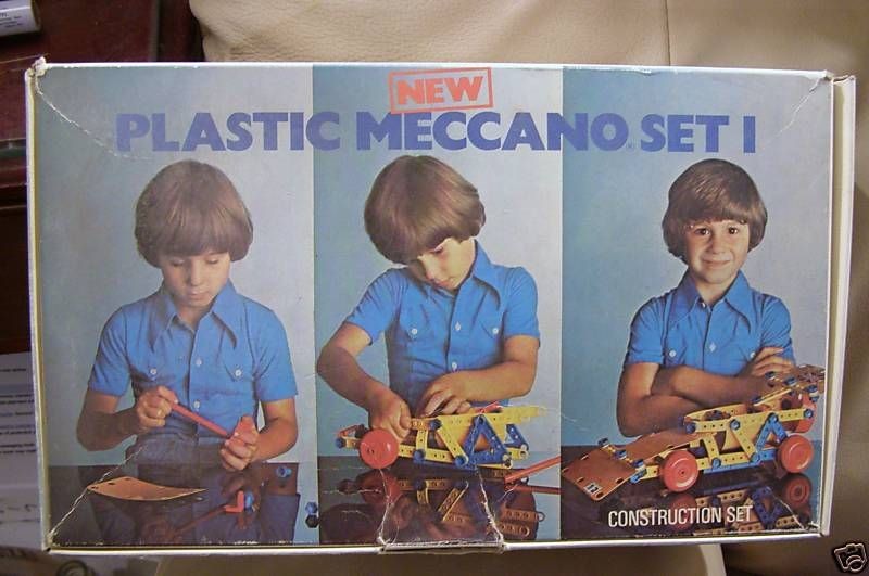 RARE VINTAGE 1977 MECCANO SET 1 PLASTIC CONSTRUCTION