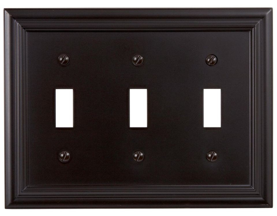 Switch Plate Outlet Cover Wall Rocker Oil Rubbed Bronze