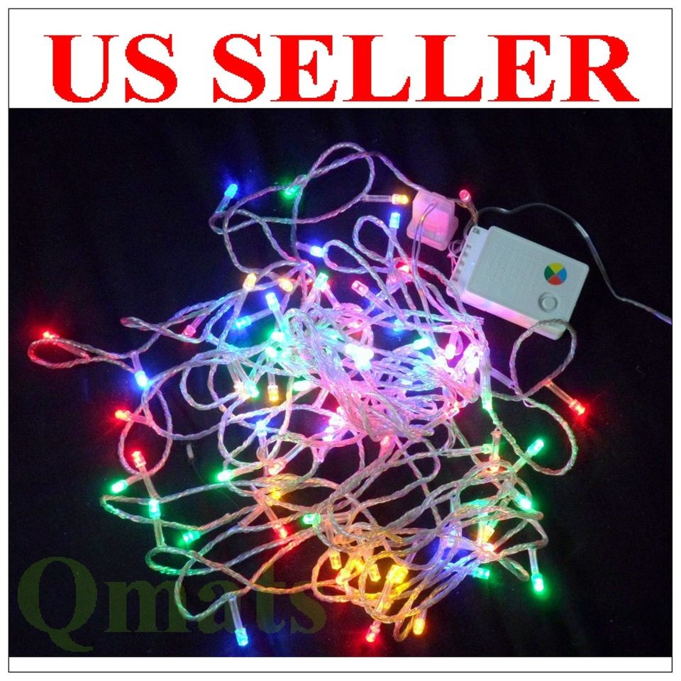 30FT = 10M LED Multi color Christmas Wedding Light Wire String 8 