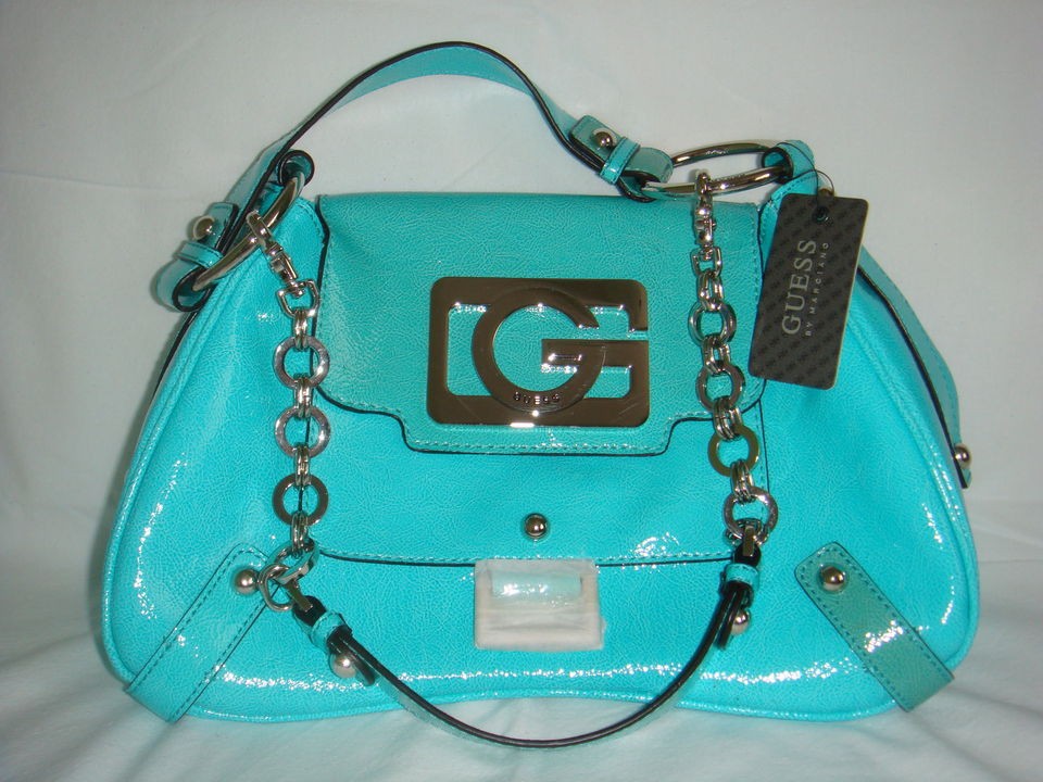 NWT $88 GUESS FIESTA TURQUOISE BAG HANDBAG ***NWT WITH DEFECT*** AQUA