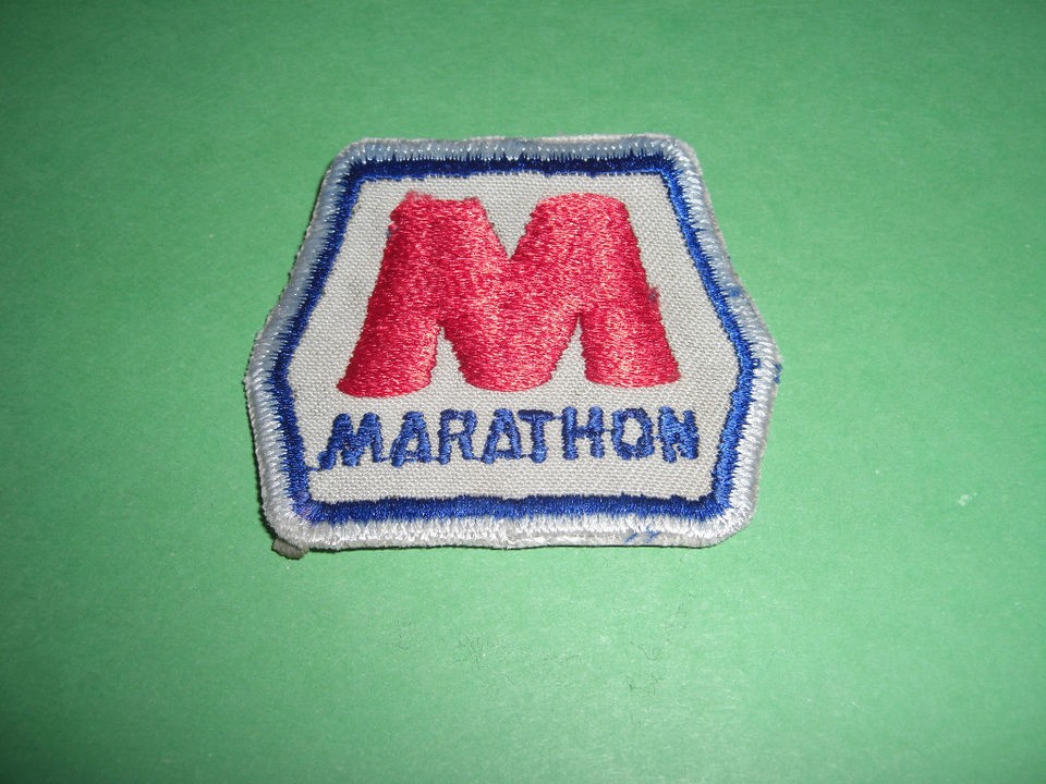 Vintage1970s Marathon Oil Gas Company Used Uniform Patch