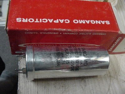 VINTAGE NOS SANGAMO MULTISECTION ELECTROLYTIC CAPACITOR PLPD 175