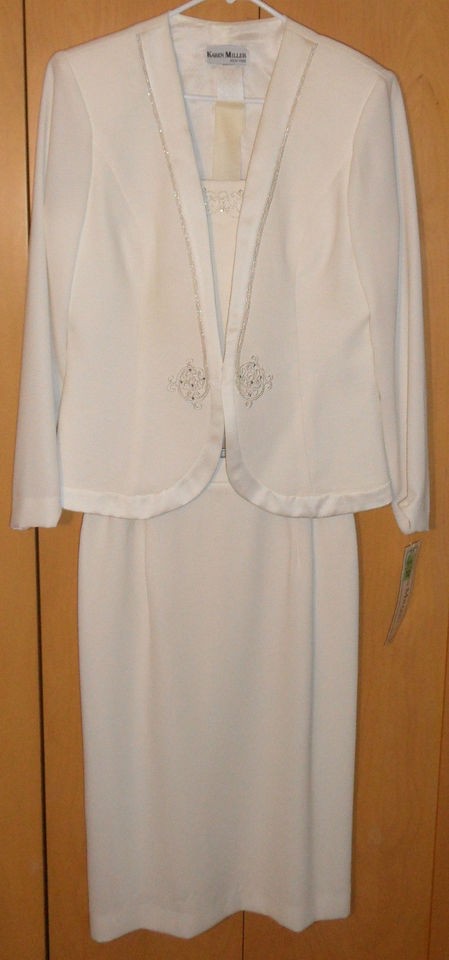 Wedding Attire Mother of the Bride / Groom Skirt Suit Ivory Sz. 10