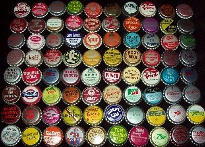 Lot of 150 Vintage Unused Soda Pop Bottle Caps Hires Moxie Squirt Coca 