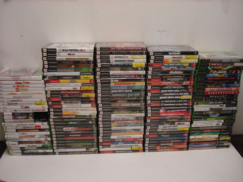 141 VIDEO GAMES WHOLESALE LOT XBOX 360 PLAYSTATION 3 PS3 NINTENDO WII 