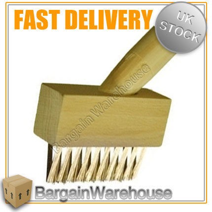   PATIO WEED BRUSH W/ BRASS BRISTLES BLOCK PAVING SCRAPER WEEDING TOOL