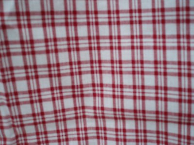 Pair Pr Tab Red White Plaid Curtains Country Panels 36L Cafe Tier L 
