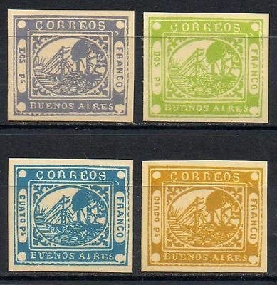 1858 Argentina Buenos Aires (Set of 4) 2,4 & 5 Pesos, MH/OG   GW 