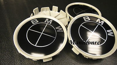 5pcs BMW BLACK BLK EMBLEM WHEEL CENTER CAPS + STEERING W LOGO M5 M6 M3 