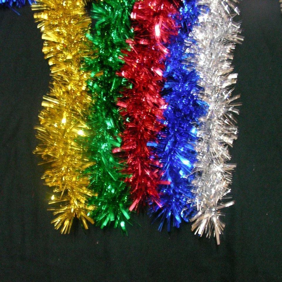 LuxGar Classic Tinsel Garland   Vintage Christmas Foil Decoration 