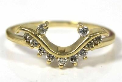   22CT Natural Diamond Engagement Ring Enhancer Guard 14K YG VIDEO